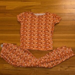 GAP Kids Orange Floral Pajama Set